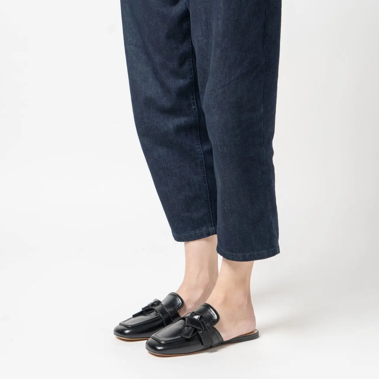 Loewe Gate Flat Mules Black – voilà.id