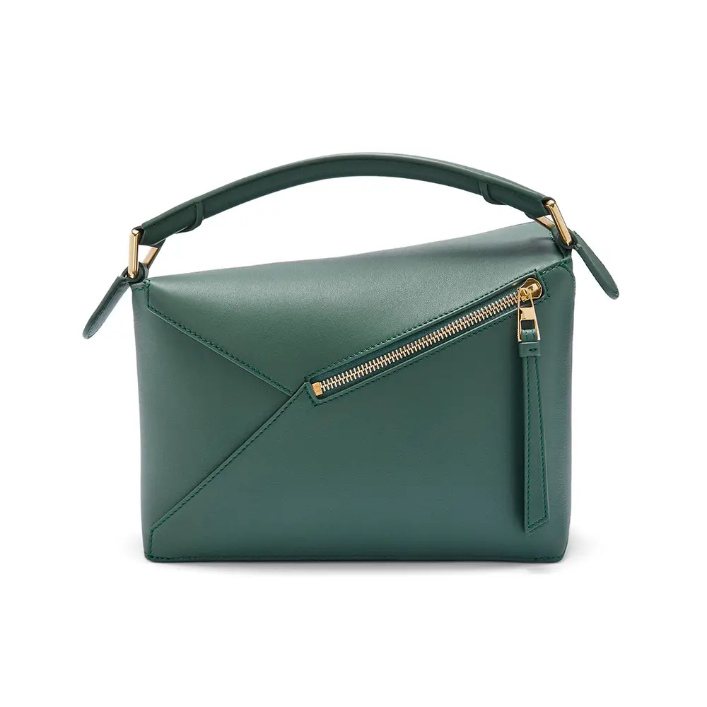 Loewe Small Puzzle Edge Bag in Classic Calfskin Vetiver Ghw