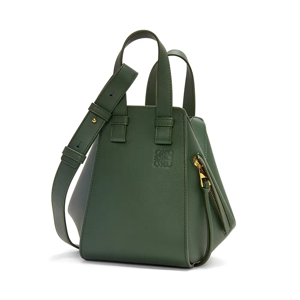 Loewe Hammock Compact Calfskin Bag Bottle Green – voilà.id