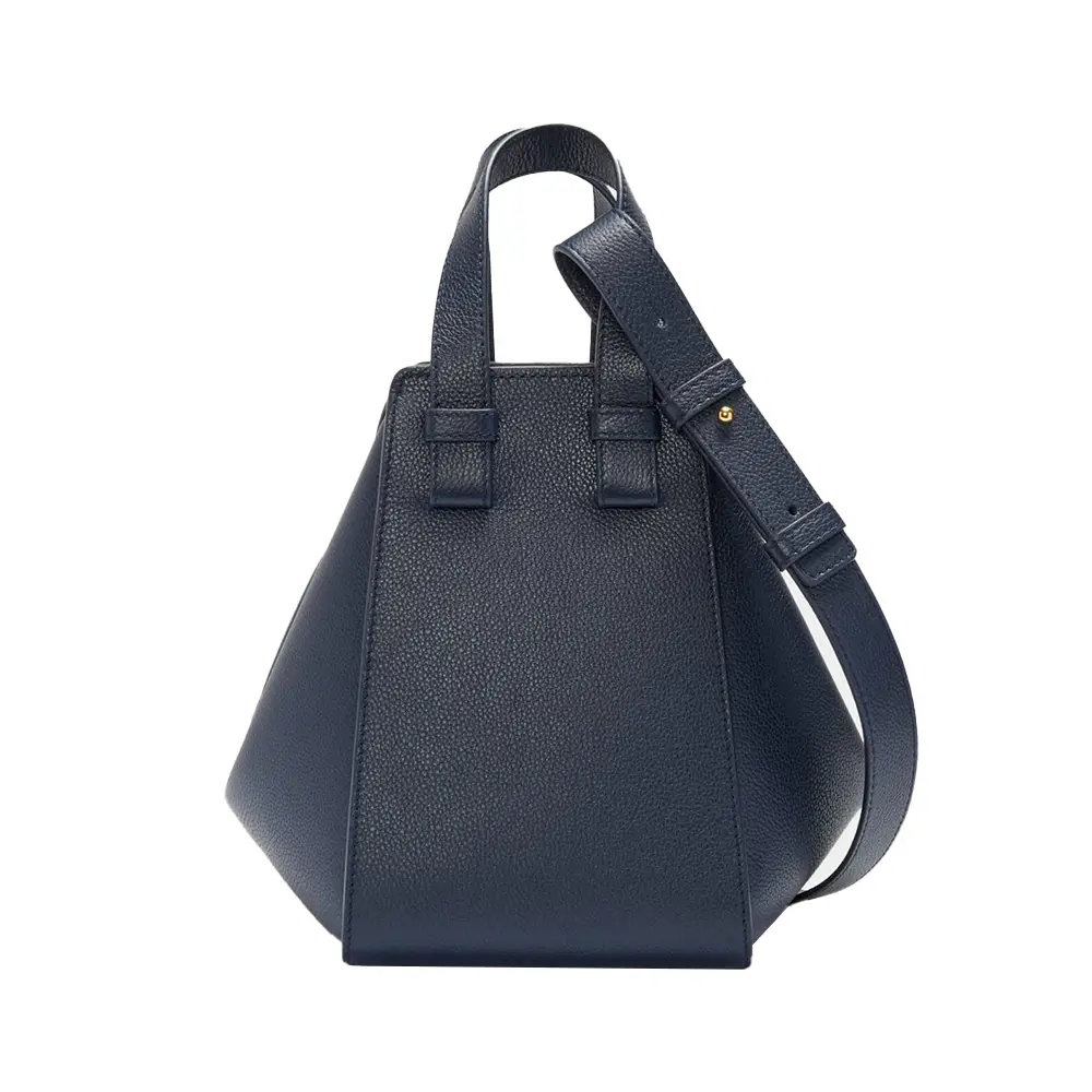 Loewe Compact Hammock Bag in Soft Grained Calfskin Deep Navy