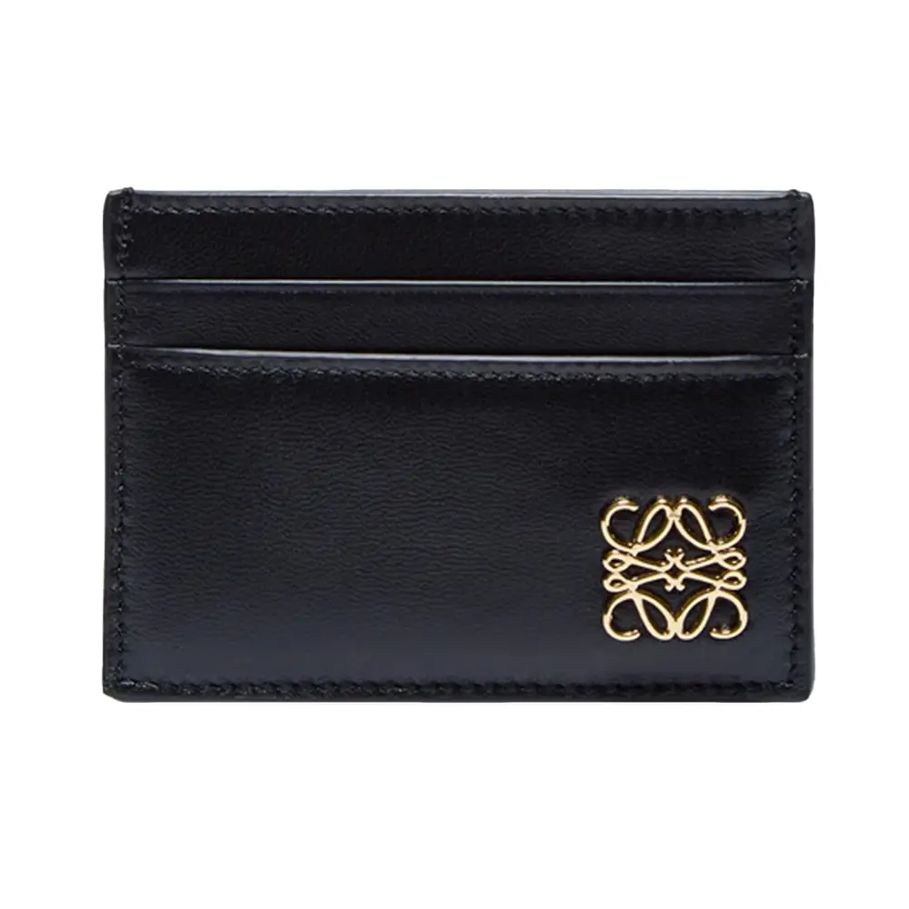 カードケース・名刺入れ LOEWE 25SS Black Anagram Puffer card wallet C821322X01 1100 Loewe Puffer Anagram Plain Card Holder In Shiny Nappa