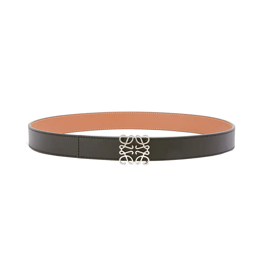 Loewe Reversible Anagram Smooth Calfskin Belt 28mm Black Tan