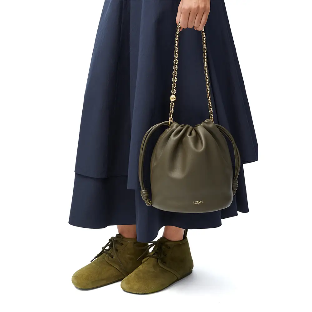 Loewe Flamenco Purse Bucket Bag in Mellow Nappa Lambskin