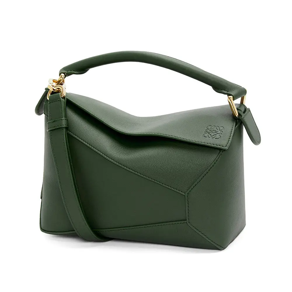 Loewe Small Puzzle Edge Bag Classic Calfskin Bottle Green Loewe Small Puzzle Edge Bag Classic Calfskin Bottle Green