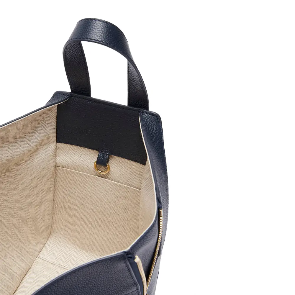 Loewe Compact Hammock Bag in Soft Grained Calfskin Deep Navy