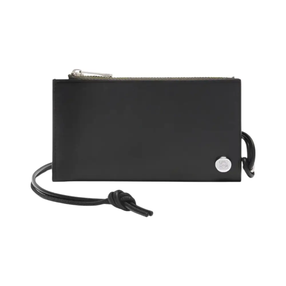 【PRADA】Triangle logo Saffiano zip card holder Prada Triangle Logo Saffiano Leather Zip Card Case | Neiman