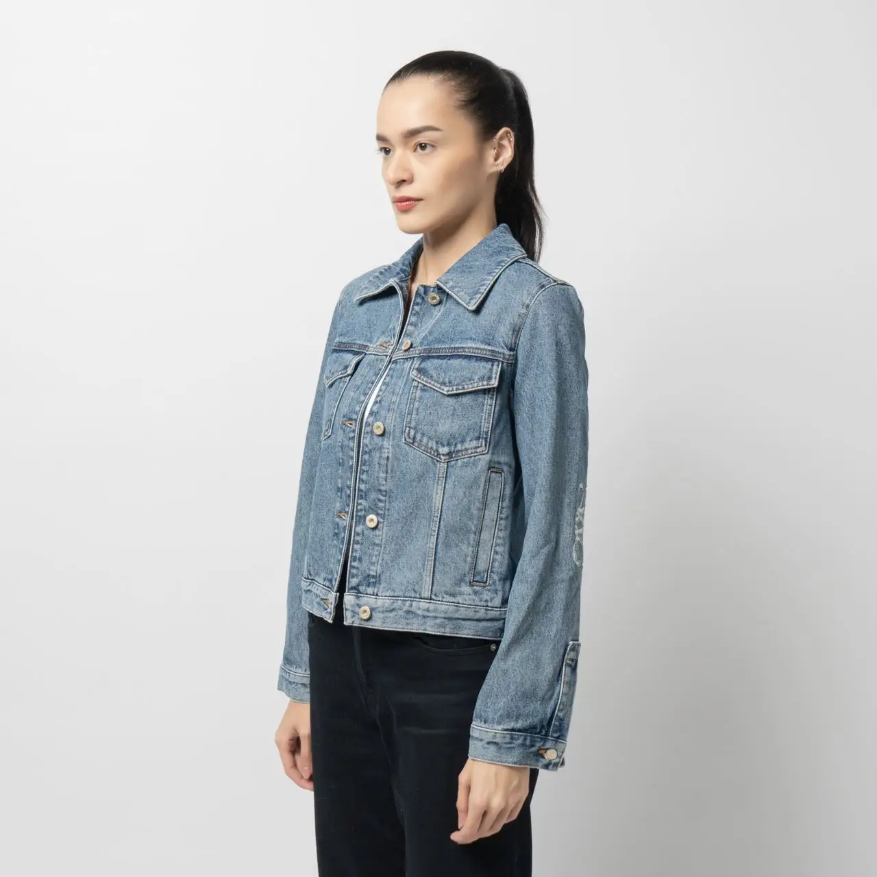 Loewe Anagram Jacket Denim Mid Blue – voilà.id