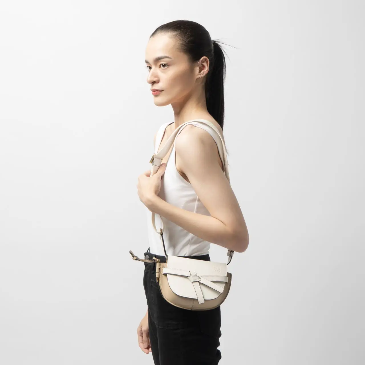 これで決まり！◇Gate Dual ミニ バッグ◇LOEWE Loewe Mini Gate Dual Bag in Soft Calfskin and Jacquard Soft