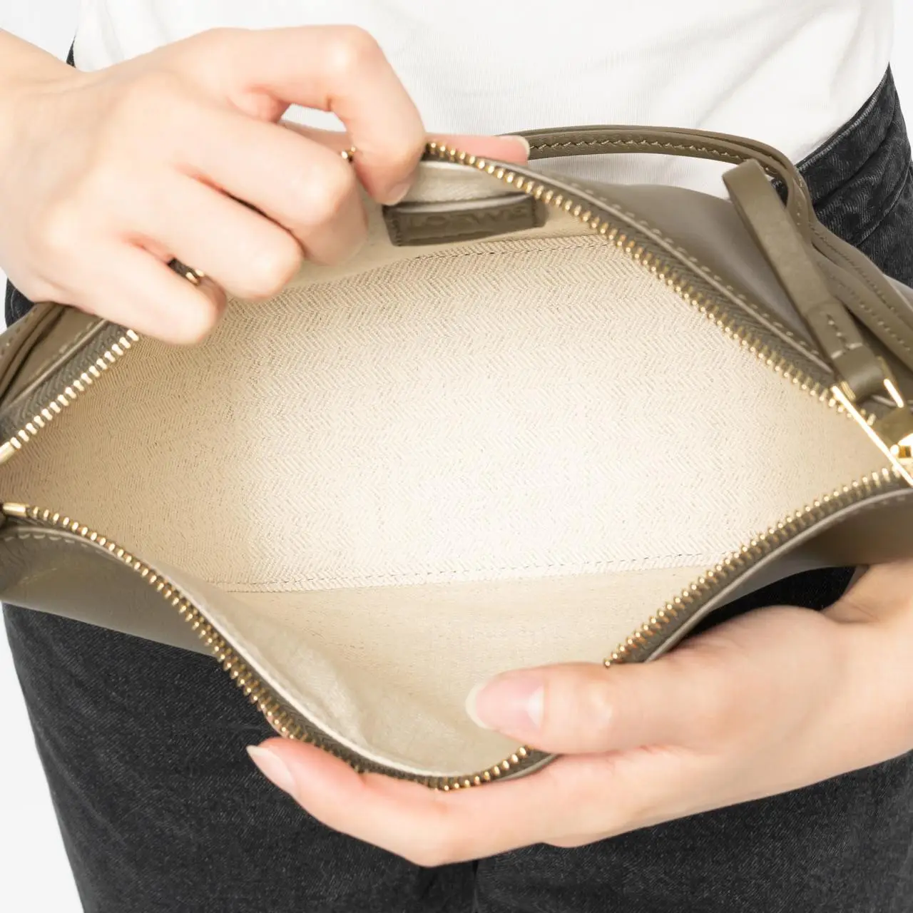 Loewe Mini Hammock Hobo Bag Dark Khaki Green – voilà.id
