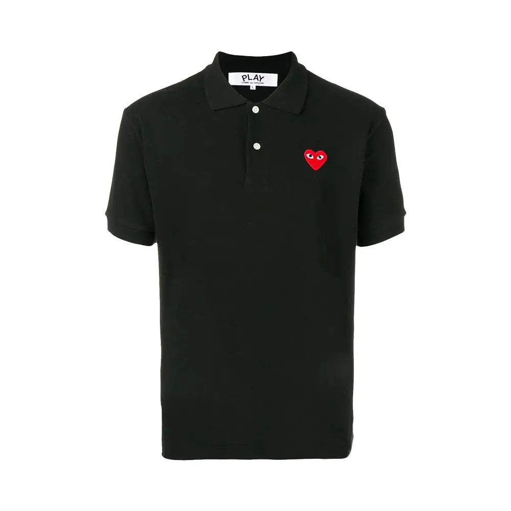 PLAY COMME DES GARÇONS NAVY POLO Comme Des Garcons Polo Shirt Mens Size Large CDG Play Navy Blue
