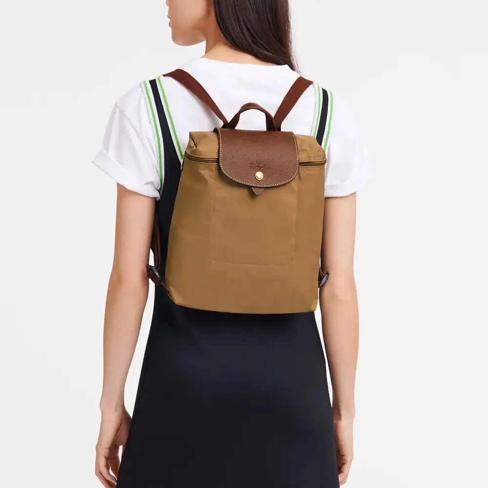 Longchamp rucksack khaki on sale