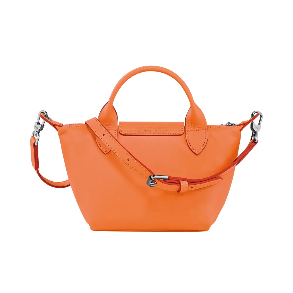 [Longchamp]ルプリアージュ XTRA レザーSmall Bag(Orange) Longchamp Le Pliage Xtra Extra Small Handbag with Whistle