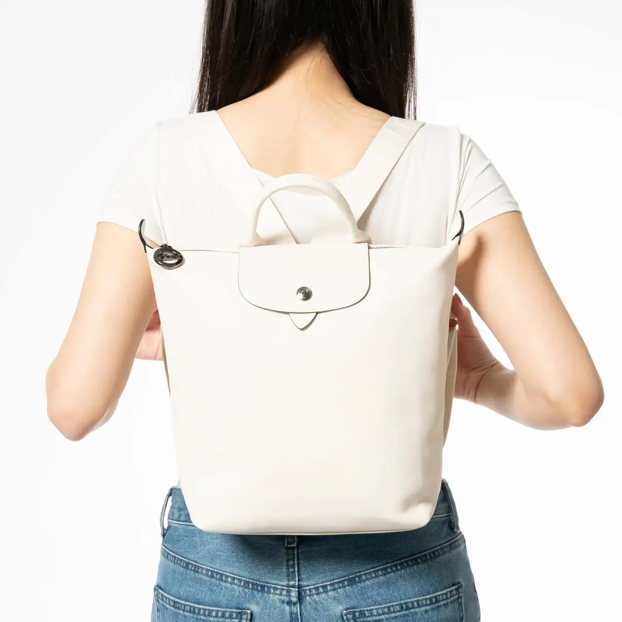 Longchamp Le Pliage Xtra Small Backpack Ecru – voilà.id
