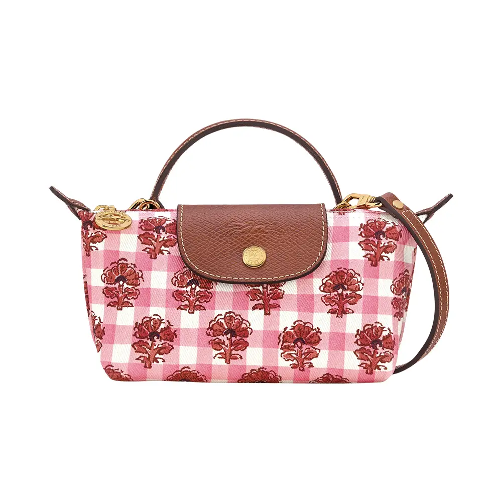 Longchamp Le Pliage Collection Check and Artichoke Pattern Extra