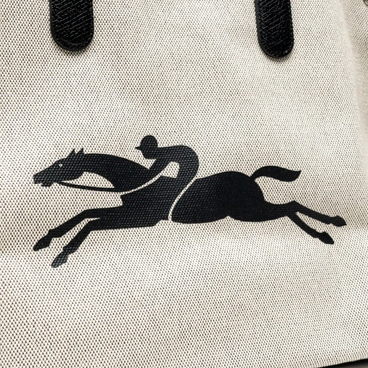 Longchamp Roseau Canvas Large Shopping Bag Ecru – voilà.id