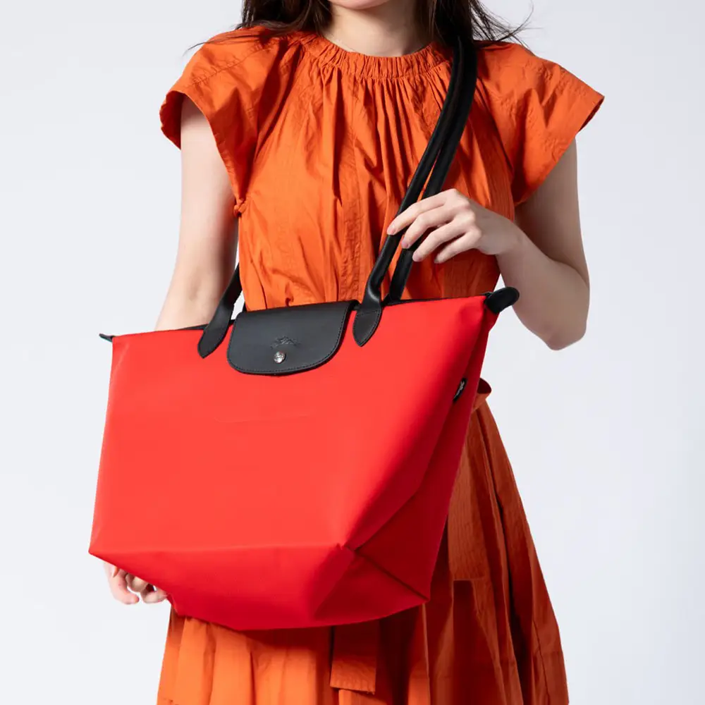 Le Pliage Large Shoulder Tote Bag, newest Poppy