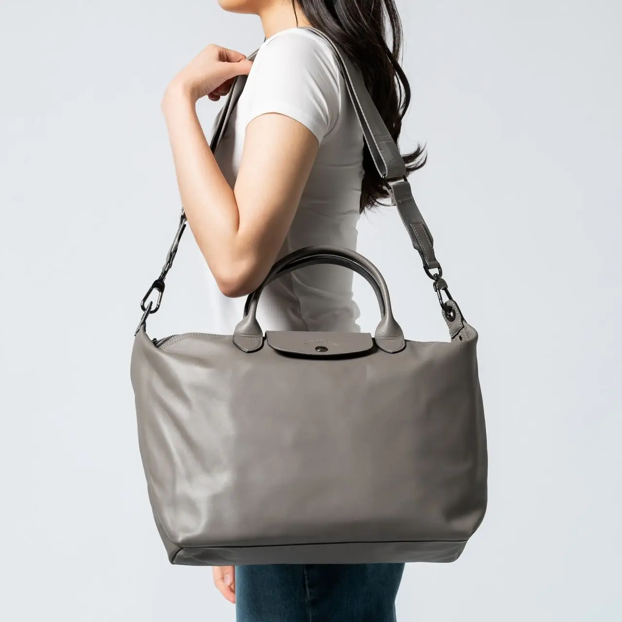 【新品未使用品】LONGCHAMP Le Pliage  XL  バッグ グレー Le Pliage Xtra L Travel bag Turtledove - Leather | Longchamp US