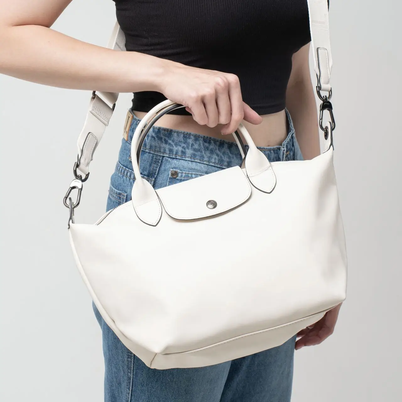 Longchamp white best sale