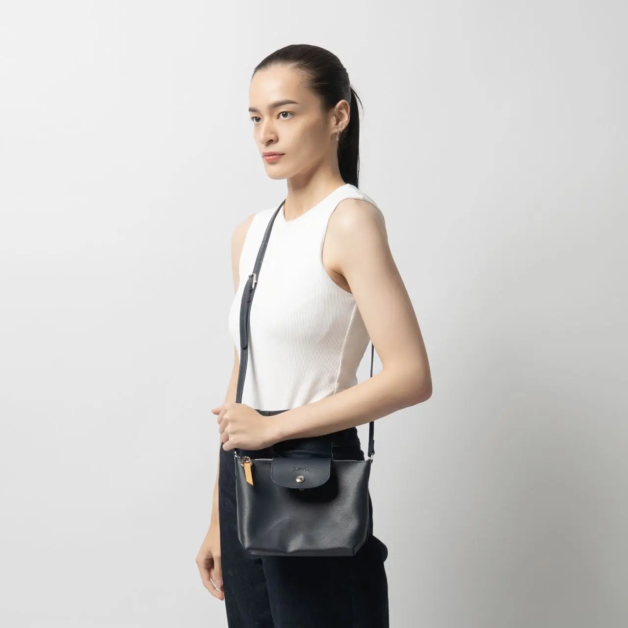 Longchamp black crossbody bag on sale