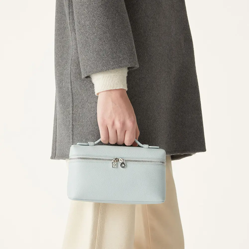 Loro Piana Extra Pocket L19 Hammered Calfskin Minty Breeze Shw