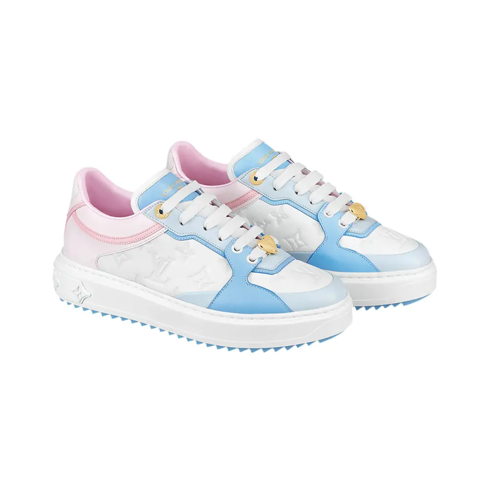 Louis Vuitton Time Out Sneakers with Heart Charm White Multi