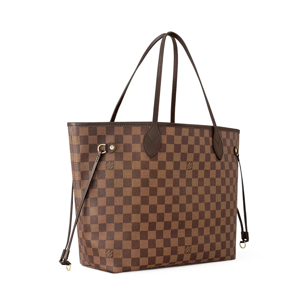 Louis Vuitton Neverfull MM Damier Ebene Tote Bag Cherry Inside
