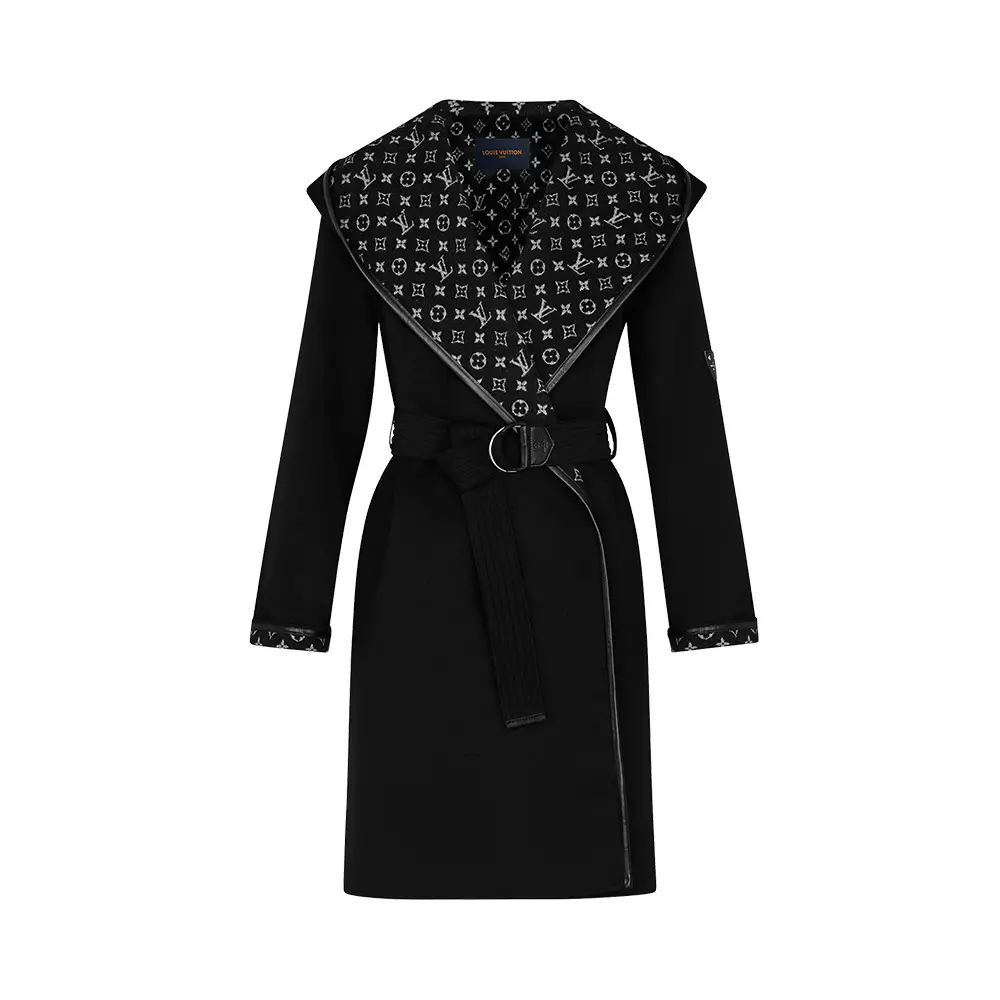 Black louis vuitton coat on sale