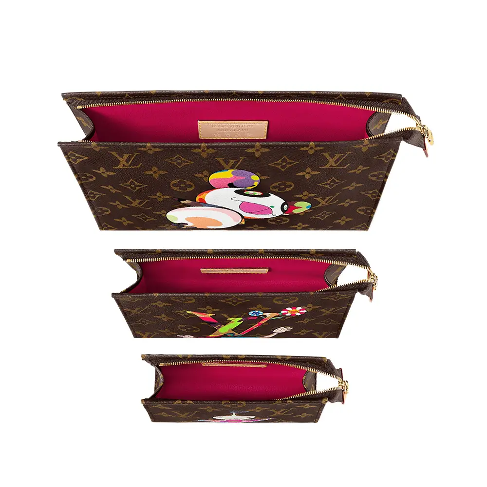 Louis Vuitton LV x TM Trio Toiletry Pouch Monogram Canvas Brown