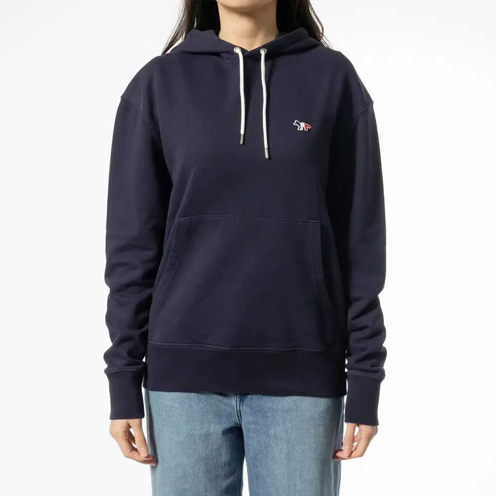 トップス Maison Kitsune Tricolor Fox Patch Hoodie Navy Tricolour Fox Patch Zip Hoodie – MANIFESTO