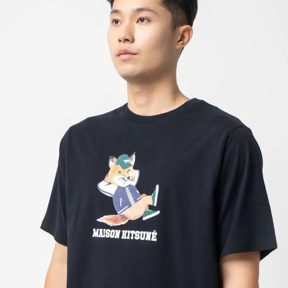 Maison Kitsune Dressed Fox Print Easy T-shirt -JM00148KJ0008