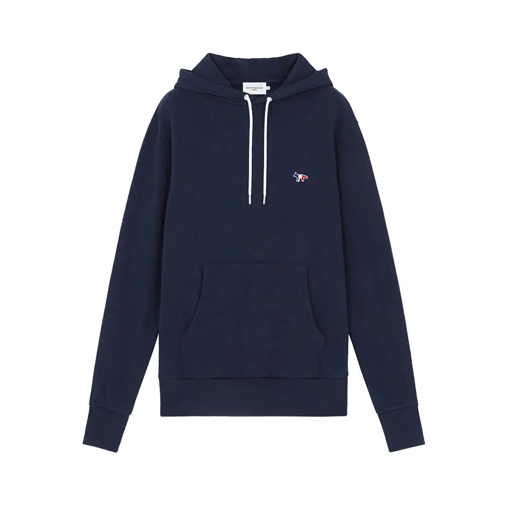 Maison Kitsunè Bold Fox Head Patch Comfort Zipped Hoodie Ink Maison Kitsunè Bold Fox Head Patch Comfort Zipped Hoodie Ink