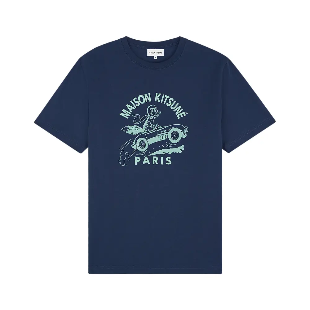 Maison Kitsunè Racing Fox T-Shirt Ink Blue – voilà.id
