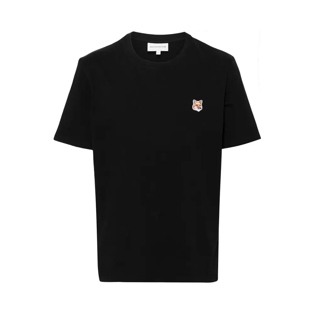 Maison Kitsuné Fox Head Patch Regular T-Shirt Black – voilà.id Maison Kitsuné Fox Head Patch Regular T-Shirt Black – voilà.id