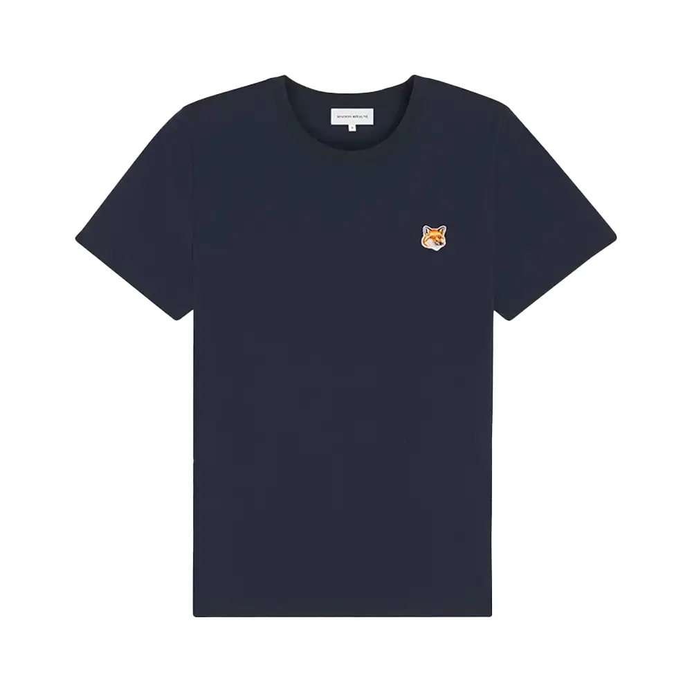 Tシャツ・カットソー MAISON KITSUNE CLASSIC SHIRT IN SHIELD PRINTED COTTON CHILLAX FOX PATCH REGULAR TEE-SHIRT | Maison Kitsuné