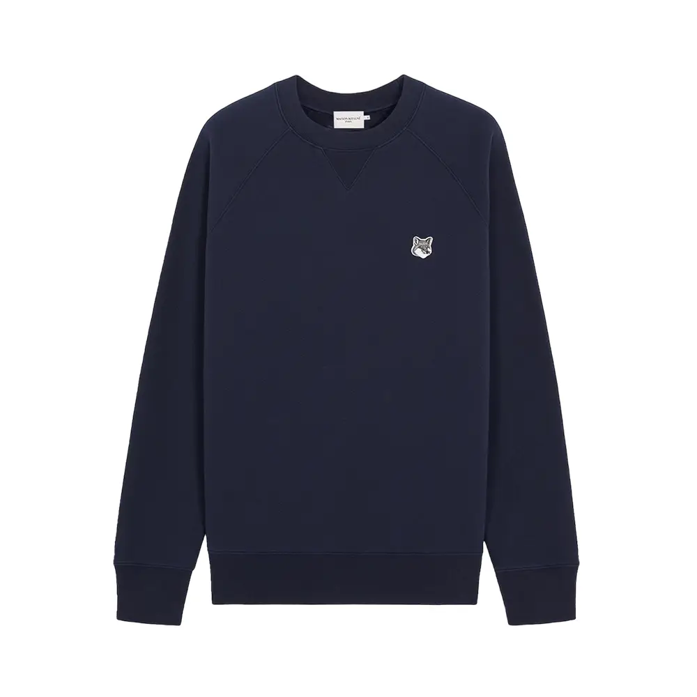Maison Kitsunè Speedy Fox Patch Sweatshirt Ink Blue – voilà.id Maison Kitsunè Speedy Fox Patch Sweatshirt Ink Blue – voilà.id