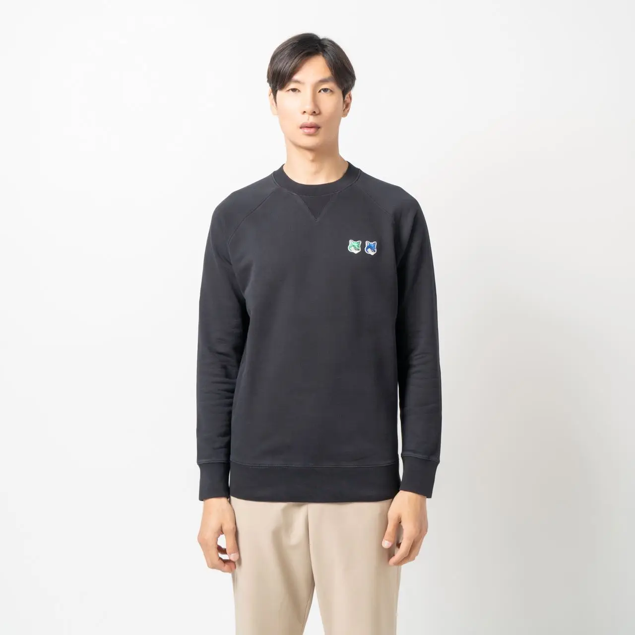 Maison Kitsune Double Monochrome Fox Head Classic Sweatshirt