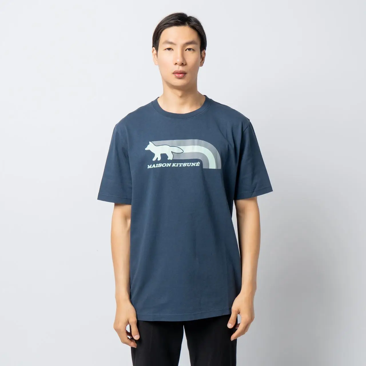 Tシャツ・カットソー Maison Kitsune Unisex Flash Fox Comfort Tee Navy Maison Kitsune Flash Fox Comfort T-Shirt DEEPNAVY