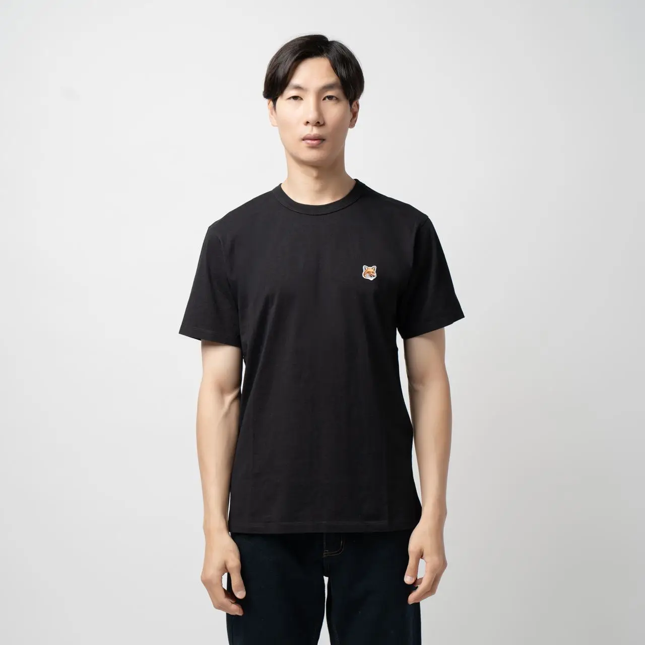 Maison Kitsune Fox Head Patch T-Shirt Black – voilà.id