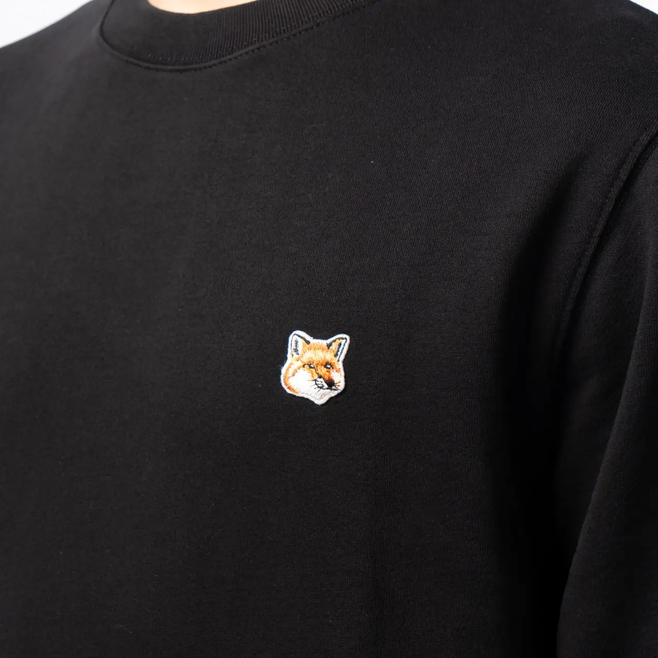 スウェット・トレーナー MAISON KITSUNE Logo embroidery sweatshirt Black MAISON KITSUNE HANDWRITING COMFORT SWEATSHIRT | Maison Kitsuné