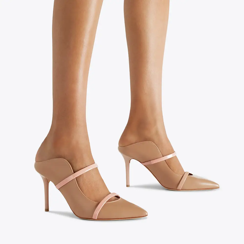 MALONE SOULIERS ELSIE703NUDE 関税送料込 sepatu heels Malone Souliers Elsie Slingback Mules 70 Nude