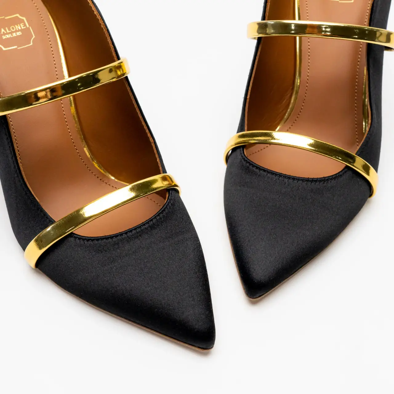 Malone souliers black and gold clearance