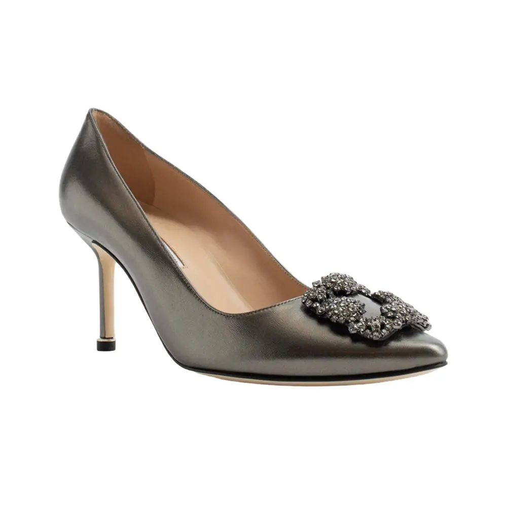 Manolo Blahnik Hangisi 70 Calf Leather Pumps with FMC