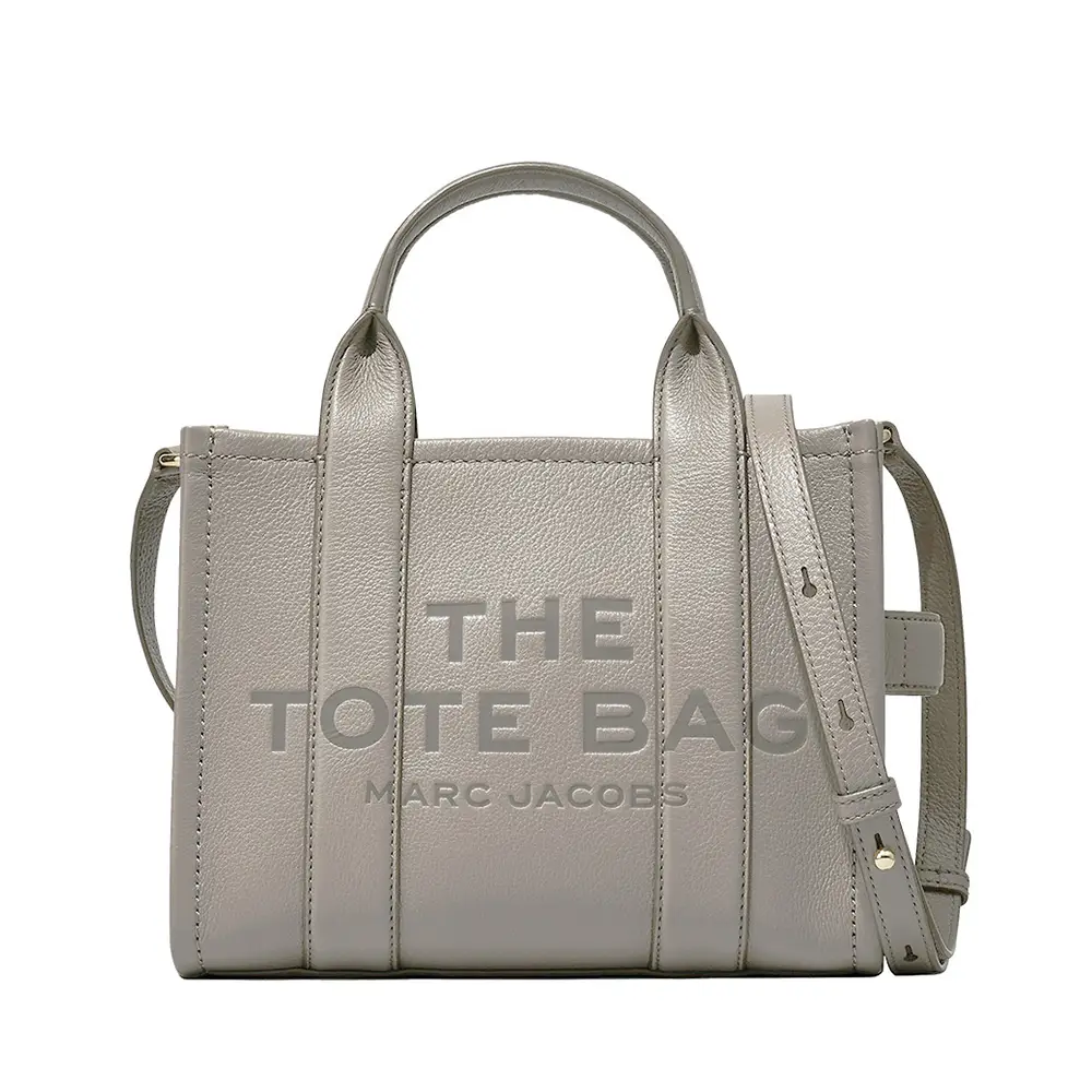 Marc Jacobs The Leather Small Tote Bag Cement Grey – voilà.id