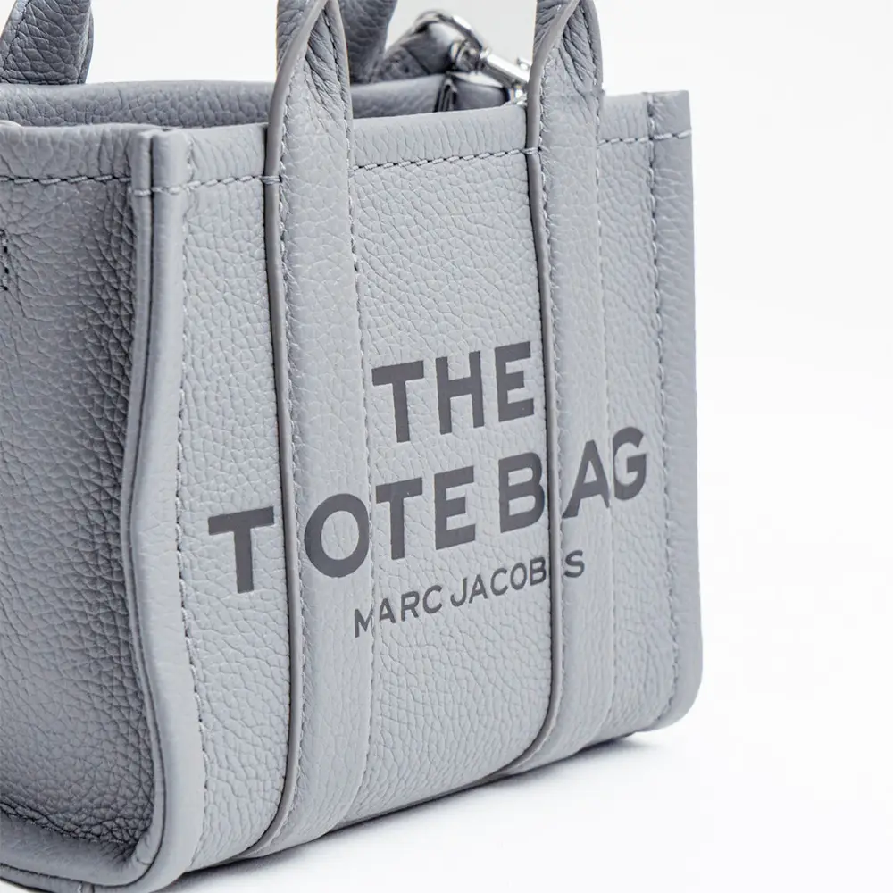 Marc Jacobs The Leather Mini Tote Bag Wolf Grey – voilà.id
