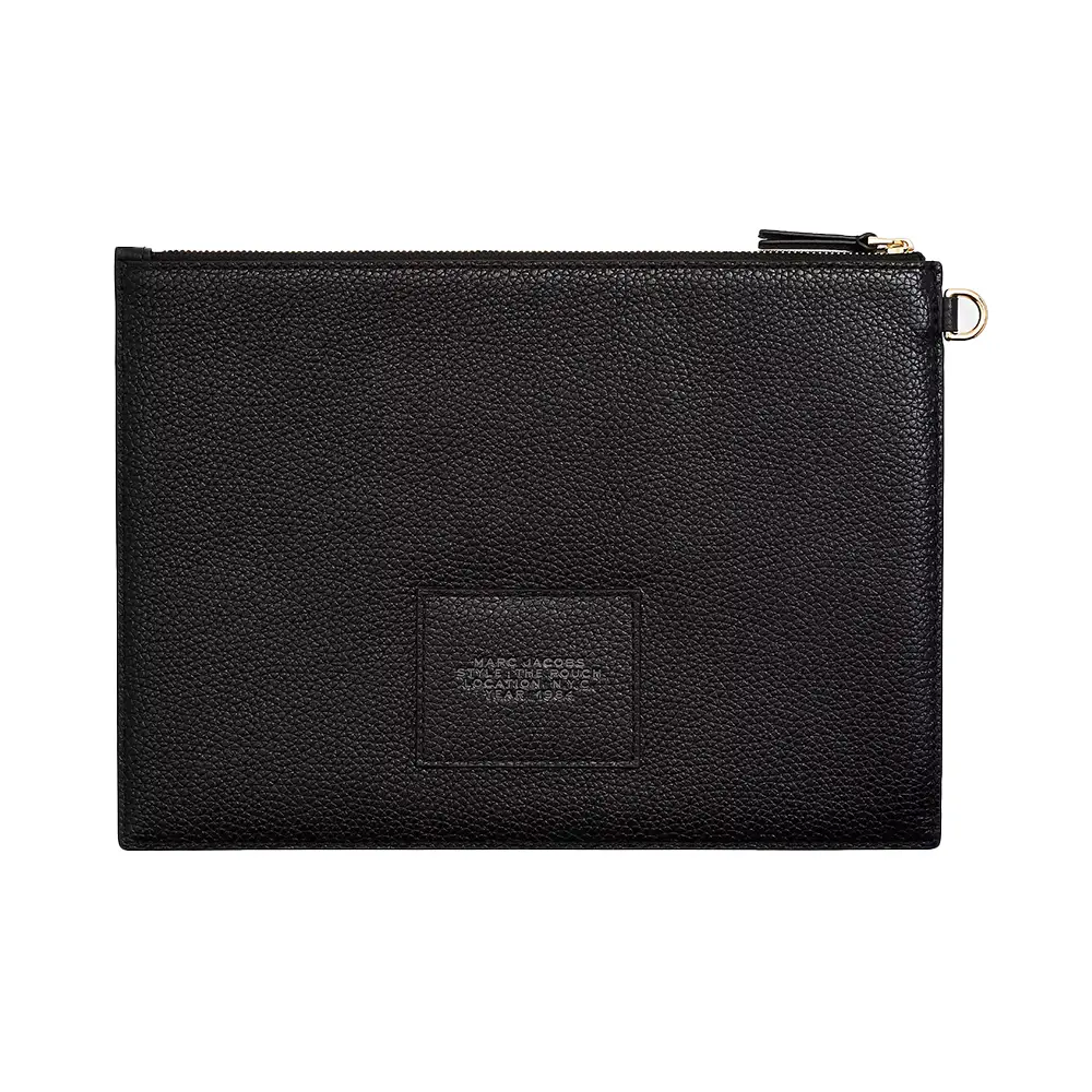 Marc Jacobs The Leather Large Pouch Black – voilà.id