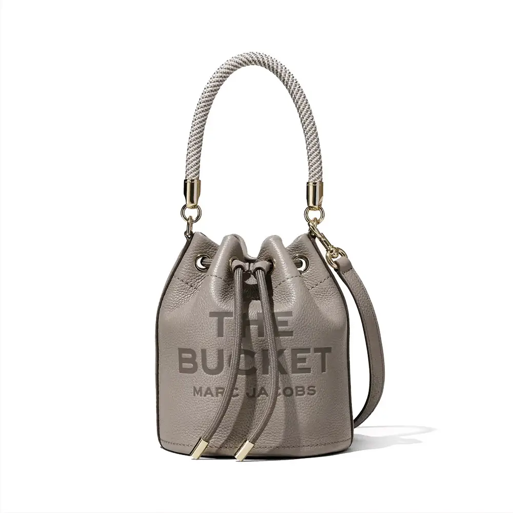 Marc Jacobs The Leather Bucket Bag Wolf Grey – voilà.id