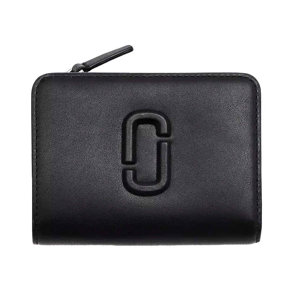 Marc Jacobs The J Marc Leather Mini Compact Wallet Black