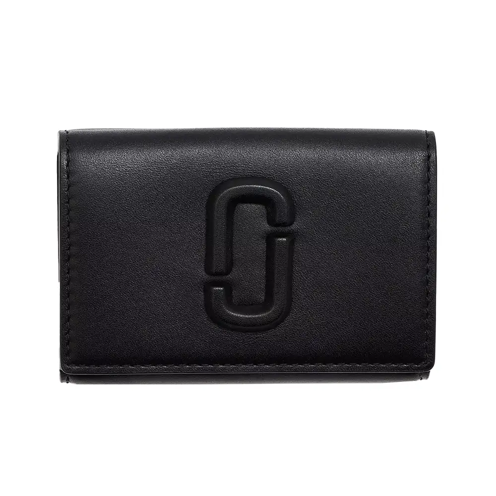 Marc Jacobs The J Marc Leather Tri-Fold Wallet Black – voilà.id