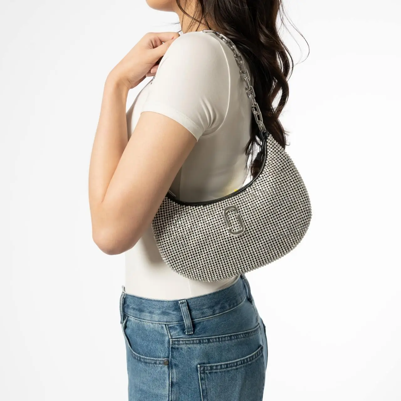★Marc Jacobs★9月8日までの特価★The Rhinestone Curve Bag S Marc Jacobs The Rhinestone Small Crystals Curve Shoulder Bag