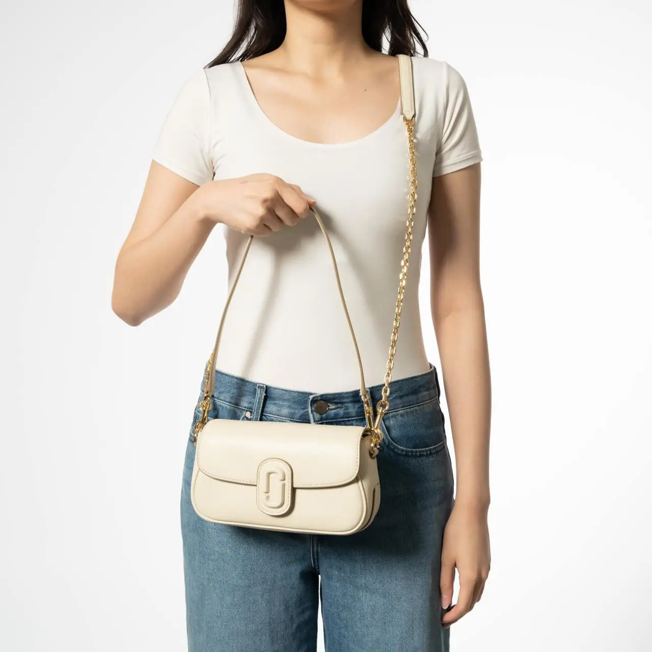Marc Jacobs The Clover Shoulder Bag Cloud White – voilà.id